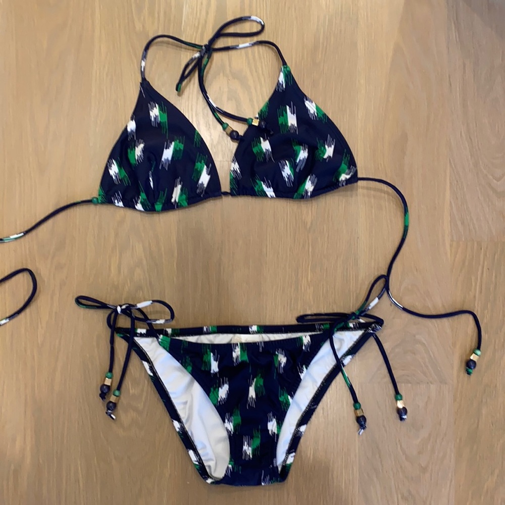 Shoshanna Triangle Ikat Bikini, Size D Cup // M
